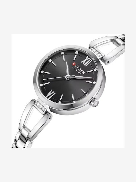 Curren Women's Watch 30mm Battery with Stainless Steel Bracelet Silver/Black