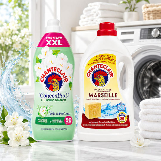 Set Detergent Lichid Condensat Marsilia pentru Haine Albe 2 Bucăți