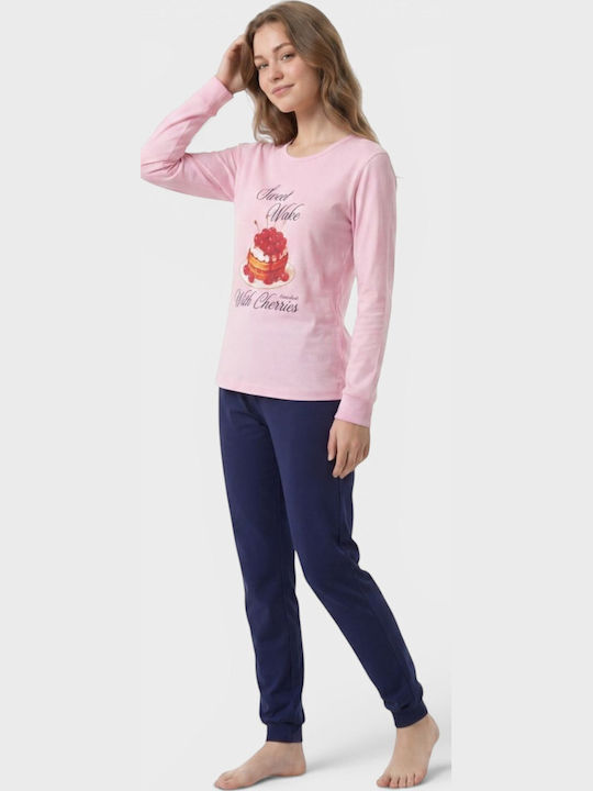 Nina Club Kinder-Nachtwäsche Winter Rosa