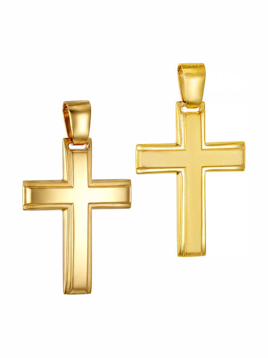 Papoulidis Jewellery Златен Кръст 14 Карата Двулицев