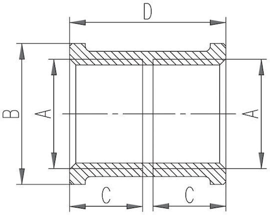 Ferro Μούφα Ορειχάλκινη 43mm M05Z