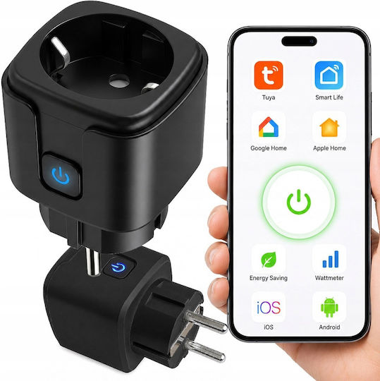 Art Smart Adapter Socket 230V Wi-Fi Black Art