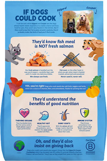 Edgard Cooper 12kg Dry Dog Food Grain-Free With Salmon Fish And Vegetables