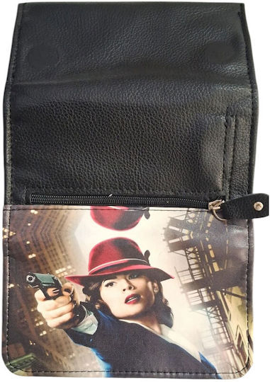 Kalliopi Silver Tabaktasche Künstliches Leder Marvel Peggy Carter 14x8cm