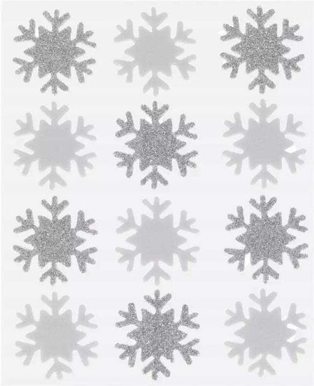 Craft Fun Коледни Стикери Снежинки 12 Бройки Cf Pbh 12/288
