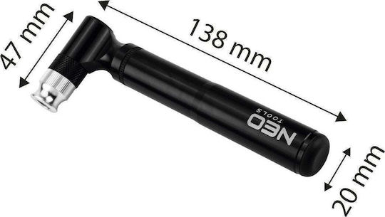 Neo Tools 91-015 Mini Fahrradluftpumpe Hand