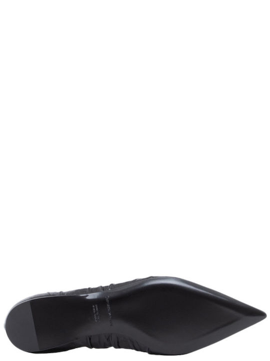 Leder Damen Ballerinas Schwarze