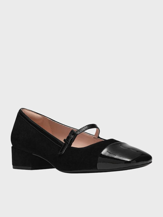 Pumps mit Riemen Schwarz