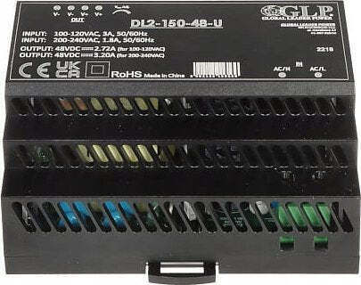 GLP DIN Rail Power Supply with 48V Output and 150W Power 2.7A
