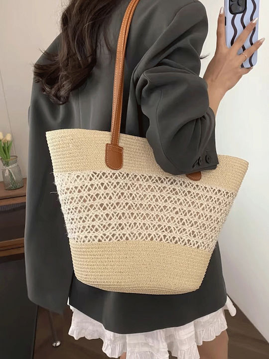 Geantă De Plajă Din Material Textil Maro
