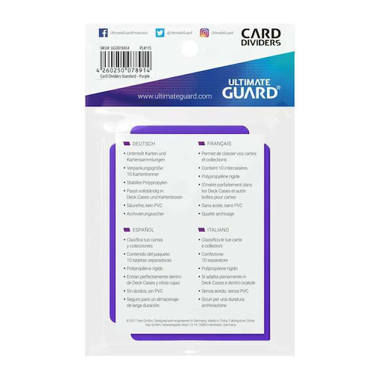 Ultimate Guard Kartentrenner Standard Größe 10Stück Lila