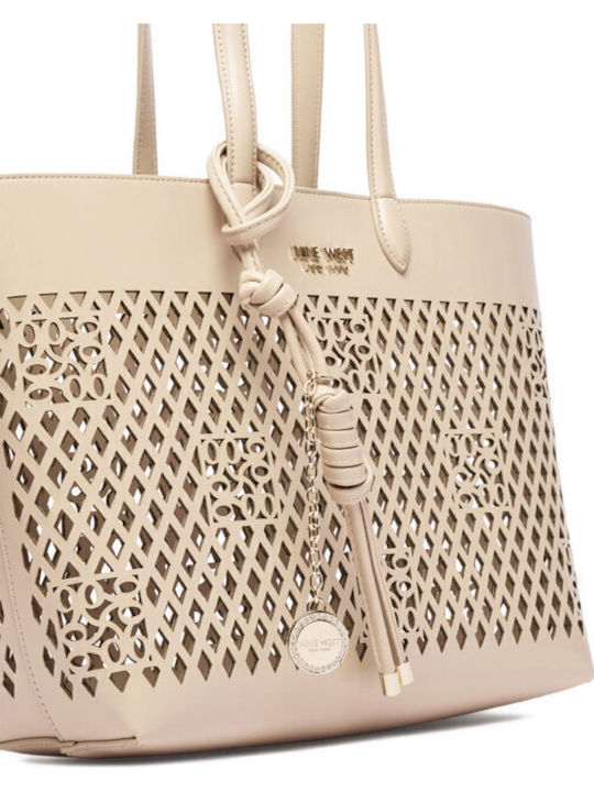 Leather Women's Handbag Shoulder Beige
