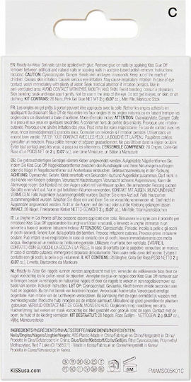 Kiss Kiss Künstliche Nägel Gel Fantasy Magnetisch Größe M 1 Packung 28 Stück