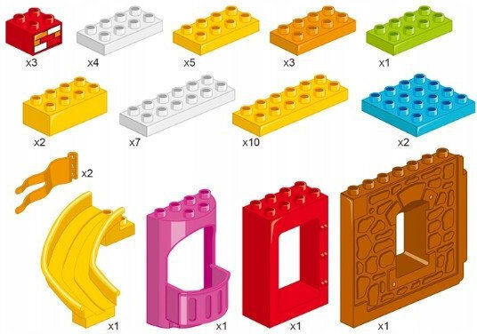 Lean Toys Basis für Bausteine für 3+ Jahre 209 Stück