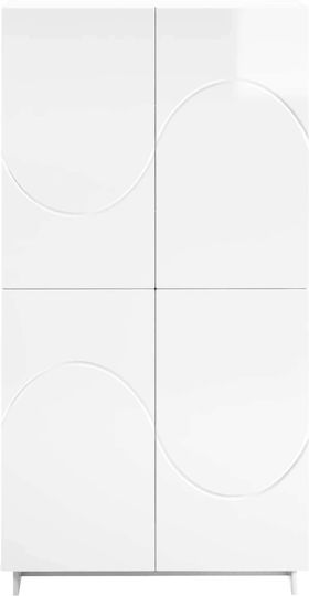 Double Door Wardrobe White 79x41x151cm