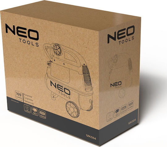 Neo Tools Μονοφασικό Κομπρεσέρ Αέρος 89dB με Αεροφυλάκιο 50lt