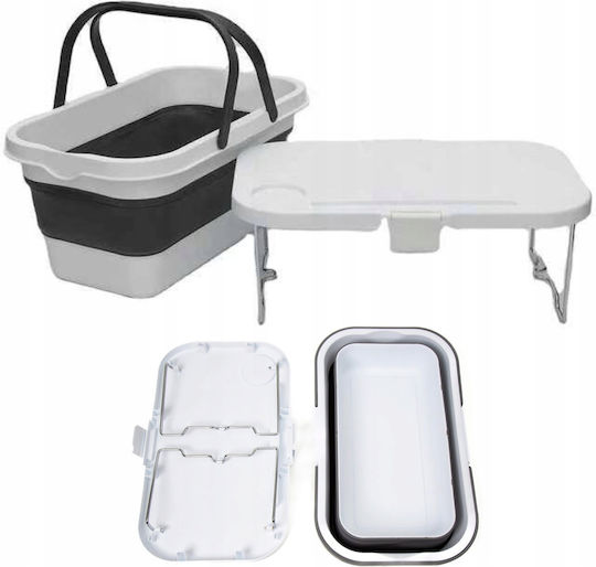 InnovaGoods Platinet Декоративна Кошница Пластмасова с Капак Бяла 47x29x23.5см