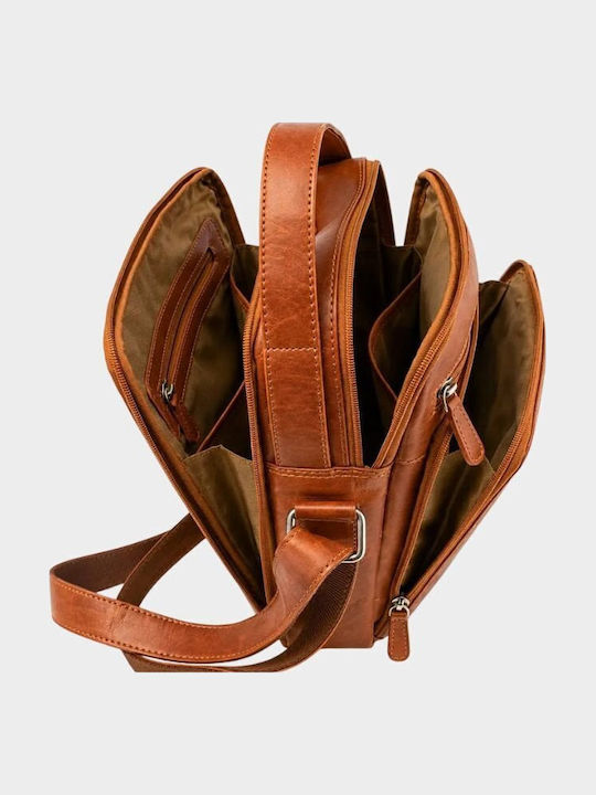 Leather Men's Shoulder / Crossbody Bag Tabac Brown
