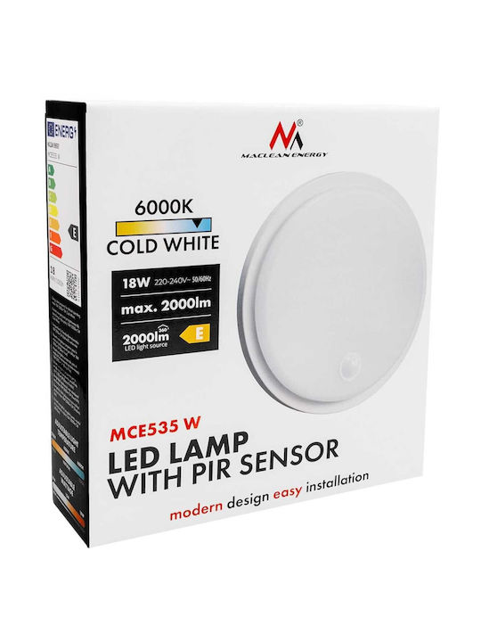 Maclean Energy Außen-Deckenleuchte Für Außenbereich Mit Eingebaute LED In Weiß