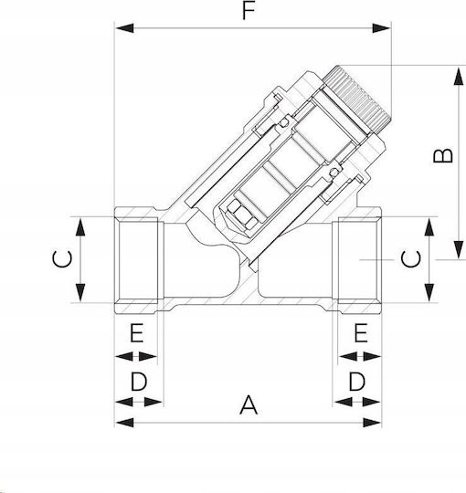 Ferro Ъглов Филтър Мрежа Магнит Ракор-ракор Dn32 G1 1/4