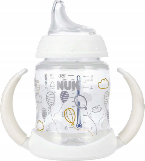 Nuk Plastic Baby Bottle Anti-colic with Silicone Teat for 6-18 Months White 150ml