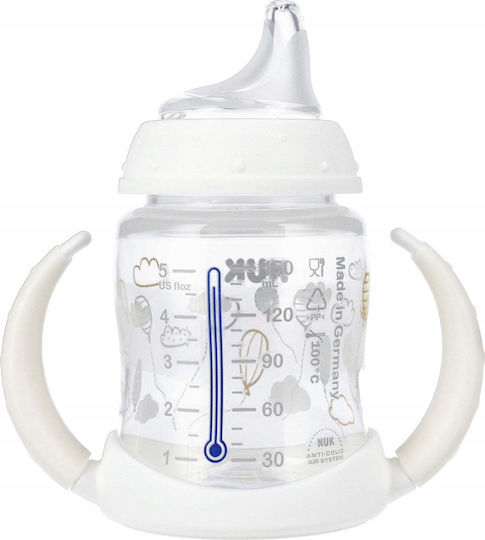 Nuk Plastic Baby Bottle Anti-colic with Silicone Teat for 6-18 Months White 150ml