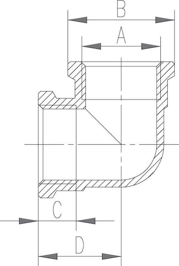 Elbow Brass Ferro 2'' K08z