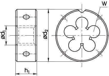 Fanar Зъбно Резбово G 1/8" N2-188001-3123 Hssee От Стомана