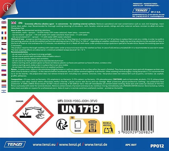 Tenzi Spezielle gewerbliche Reinigungsmittel Kompakt 5 Liter