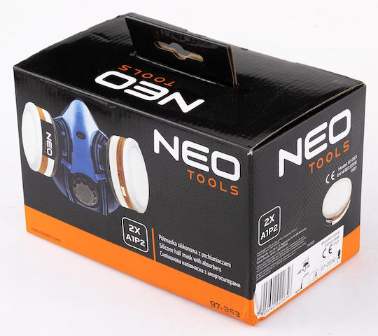 Neo 3M Sicherheitsmaske Halbes Gesicht Grau