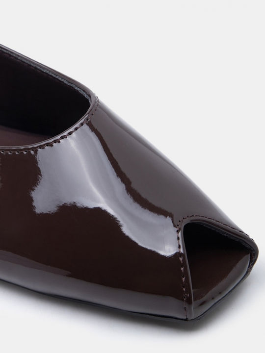 Women's Pointed Toe Brown Ballerina Shoes