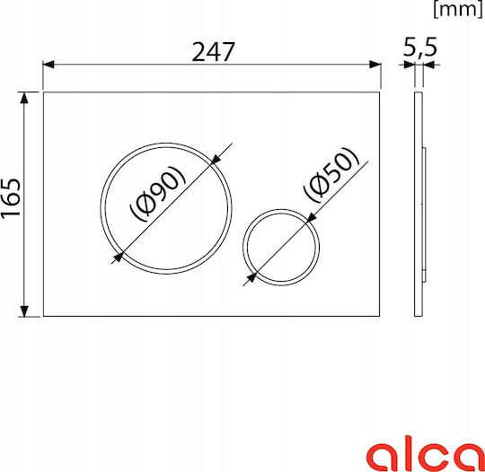 Alcadrain Flush Plate for Dual Flush Cisterns