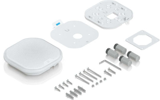 Ubiquiti Drahtlose RF Alarm-Sirene mit Batterie für Außenbereich 110dB mit Rotes Licht 13.99x13.99cm