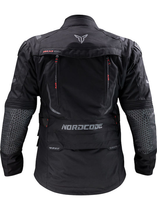 Nordcode Dakar Evo Ii Ανδρικό Μπουφάν Μηχανής 4 Εποχών Αδιάβροχο Μαύρο
