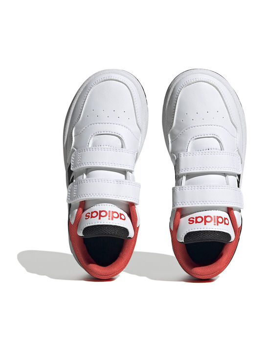 Hoops 3.0 CF Kids Basketball Sports Shoes With Hoop & Loop Closure White