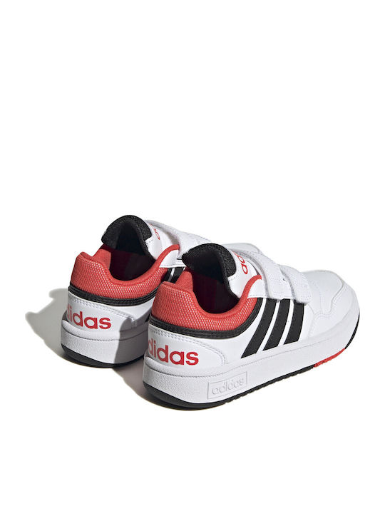 Hoops 3.0 CF Kids Basketball Sports Shoes With Hoop & Loop Closure White