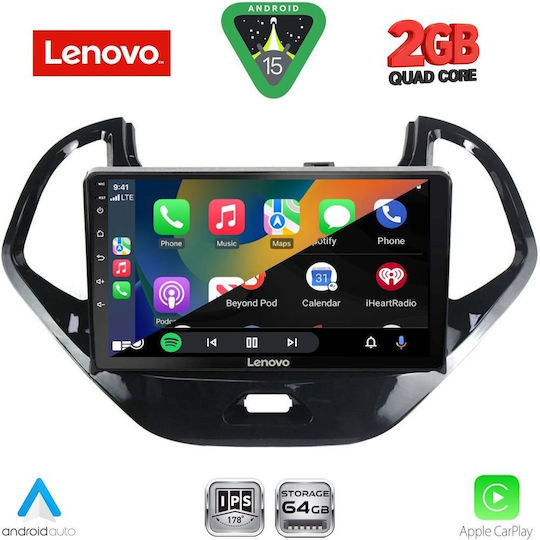 Lenovo Ηχοσύστημα Αυτοκινήτου για Ford Ka 2017-2024 (Bluetooth/USB/WiFi/GPS/Apple-Carplay/Android-Auto) με Οθόνη Αφής 9"