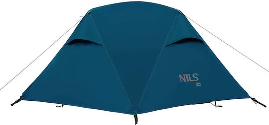 Nils Ultra Light Skyair 2 Campingzelt Iglu Klettern Blau 4 Jahreszeiten Wasserabweisung 3000mm 300x220x100cm