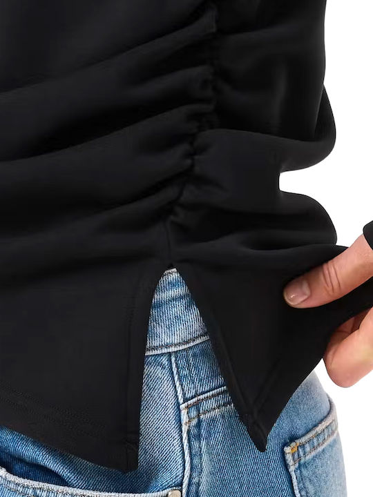 Women's Long Sleeve Black Blouse
