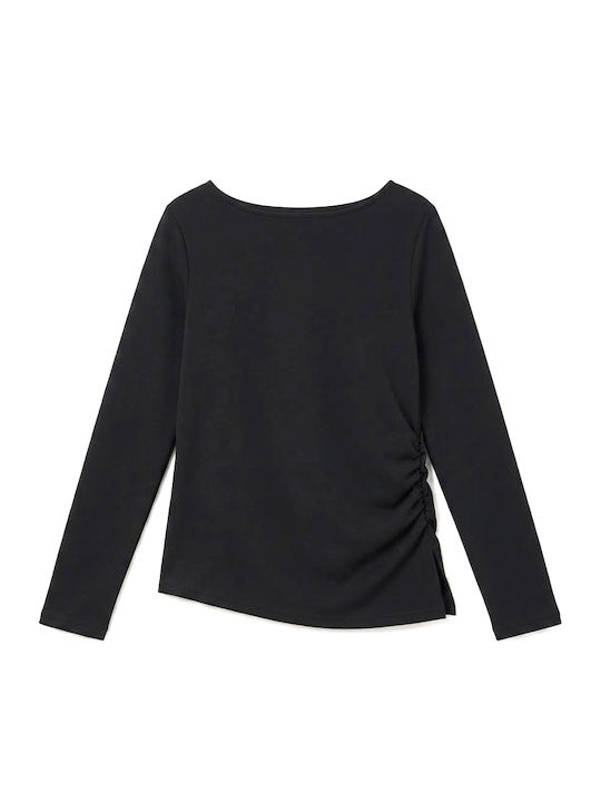 Women's Long Sleeve Black Blouse