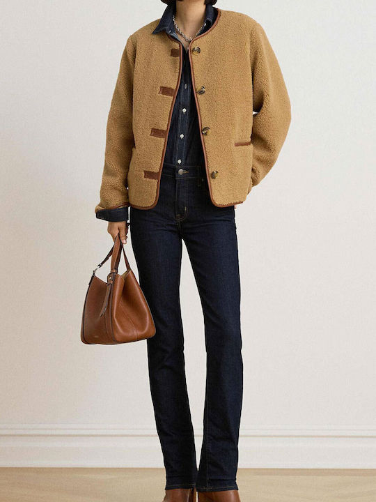Γυναικείο Μπουφάν για Χειμώνα Medium Beige