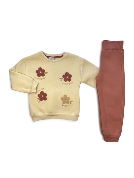 Kinder Sweatpants Set Beige G413