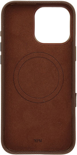 Clappio Iphone 16 Pro Max Case Magsafe Compatible Woven Finish Brown