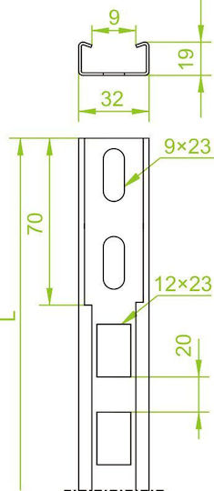 Baks Ceiling Cable Guide PSW/03 740530