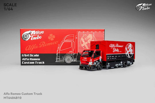 Machetă Auto Remorcă Personalizată Platformă Plat Camion Cutie Alfa Romeo 1:64 Micro Turbo