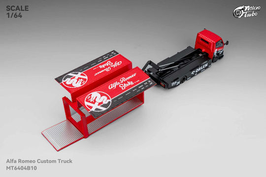 Machetă Auto Remorcă Personalizată Platformă Plat Camion Cutie Alfa Romeo 1:64 Micro Turbo