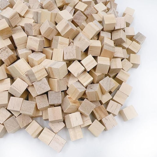 Set 200 Cuburi Lemn Natural Neprelucrat 1 X 1 X 1 Cm Pătrate Mici Blocuri Din Lemn Masiv Meșteșuguri Decorațiuni DIY Activități Educaționale