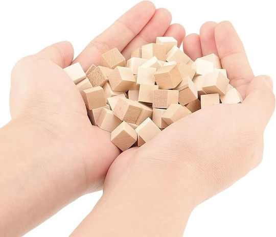 Set 200 Cuburi Lemn Natural Neprelucrat 1 X 1 X 1 Cm Pătrate Mici Blocuri Din Lemn Masiv Meșteșuguri Decorațiuni DIY Activități Educaționale