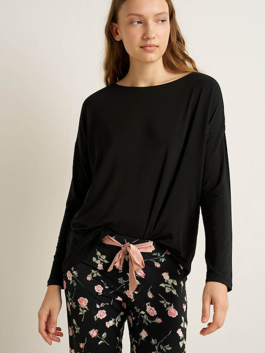 Vamp Winter Women's Pyjamas Set Black Vamp Winter Women's Pyjamas Set Black