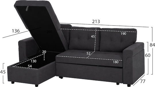 Sal Γωνιακός Καναπές Κρεβάτι 213x136x84εκ. Sal Γωνιακός Καναπές Κρεβάτι 213x136x84εκ.